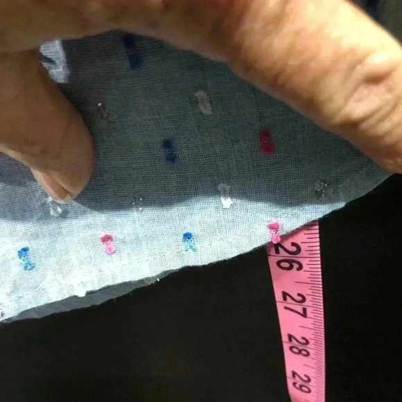 Loft Shimmer Clip Dot Sleeveless button down Shirt -blouse, elastic stretch back - Picture 8 of 9